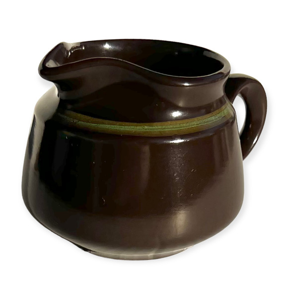 Franciscan Madeira Vintage 1960s Brown and Green Earthenware Creamer Pitcher - Picture 2 of 14